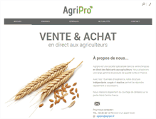 Tablet Screenshot of agripro.fr